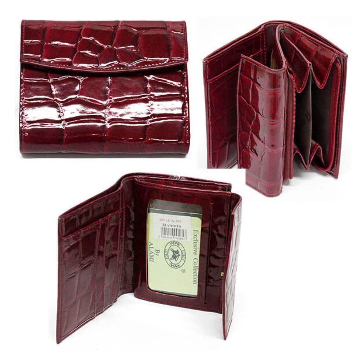 Croco Zip Purse
